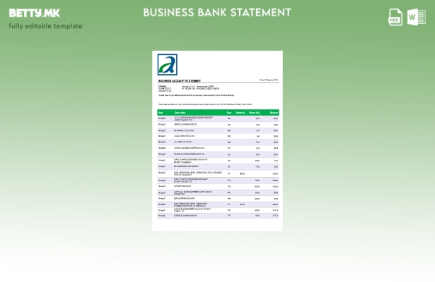 Модерен стил на атлантска компанија што го проверува изводот на сметката Шаблон 